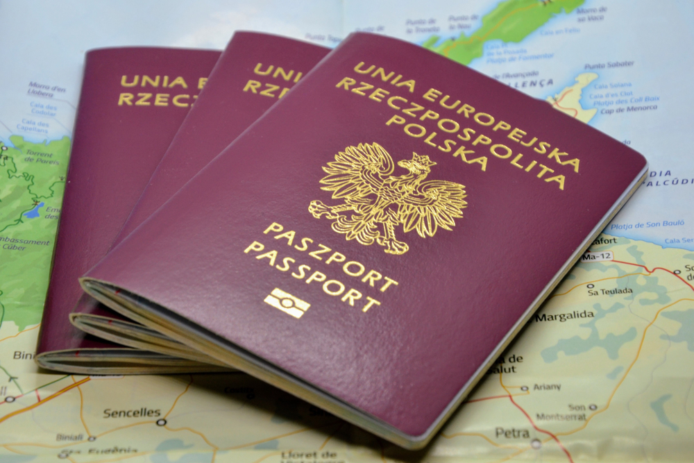 Polish Passports on a map